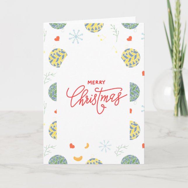 Navidad con Patrón Minimalista (Anverso)