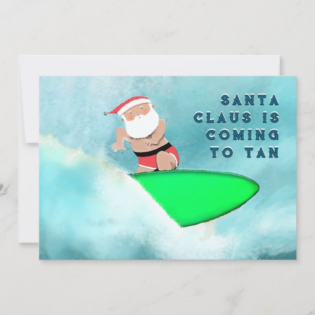 Navidad con surf en la playa (Anverso)