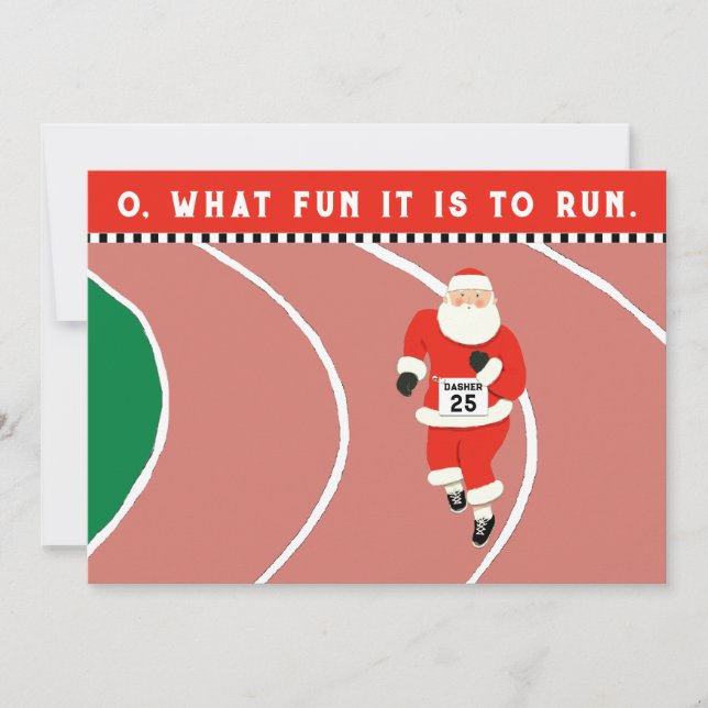 Navidad con tema de correr (Anverso)
