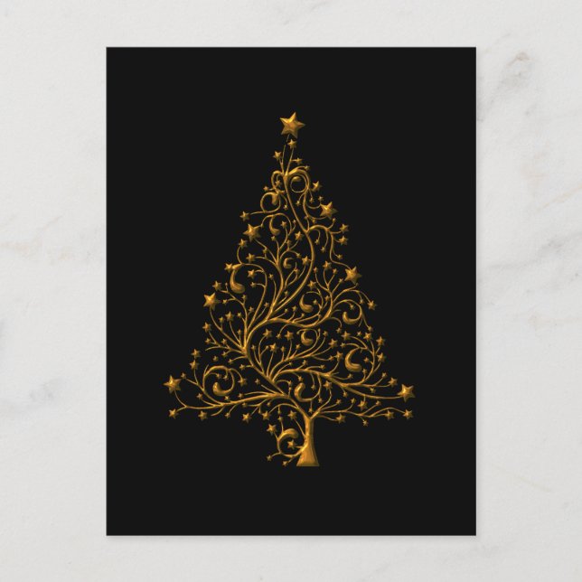 Navidad Contemporánea Árbol de Navidad Dorado (Anverso)