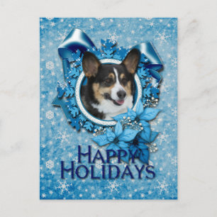 Navidad - copo de nieve azul - Corgi