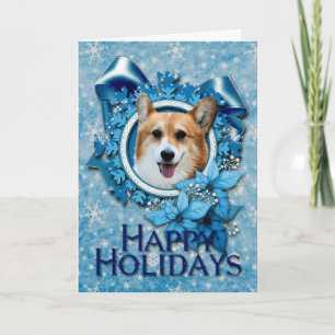 Navidad - copo de nieve azul - Corgi - Owen