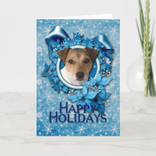 Navidad - copo de nieve azul - Jack Russell