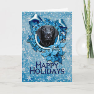 Navidad - copo de nieve azul - Labrador -