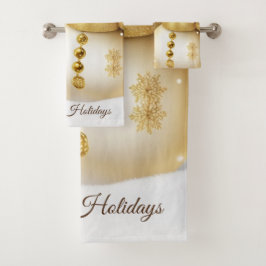 Navidad Copo de Nieve Hombre de Nieve Dorado Fiest