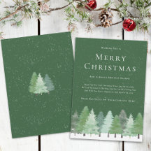 Navidad Corporativa Merry Christmas Acuarela Bosqu