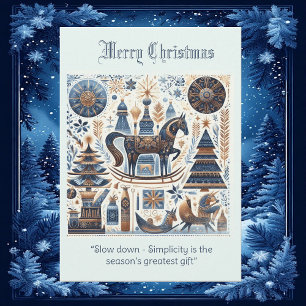 Navidad Cottagecore Animales del Bosque Arte Folcl