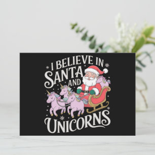 Navidad Creo En Santa Y Unicornios Xmas