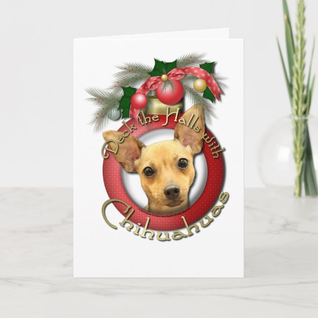 Navidad - cubierta los pasillos - chihuahuas - (Anverso)