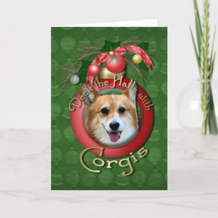Navidad - cubierta los pasillos - Corgis - Owen