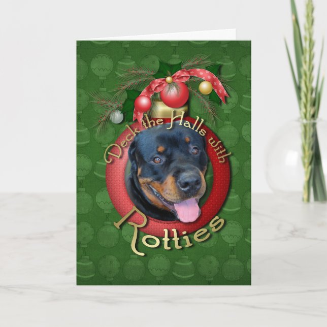 Navidad - cubierta los pasillos - Rotties - Harley (Anverso)