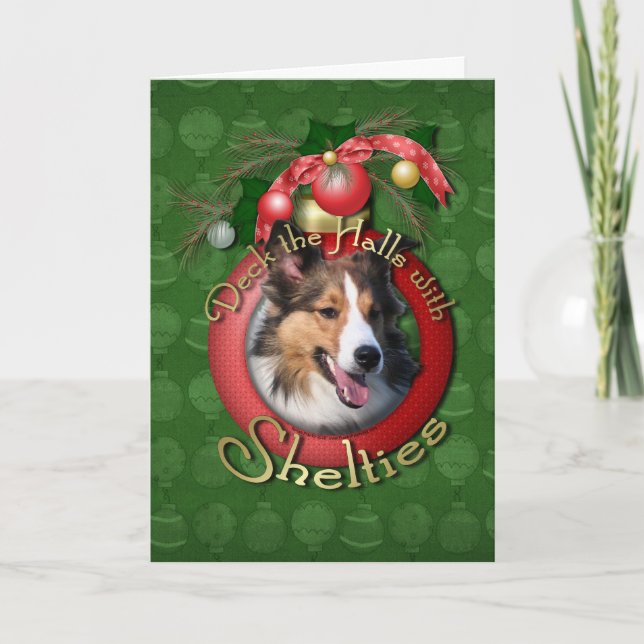 Navidad - cubierta los pasillos - Shelties (Anverso)