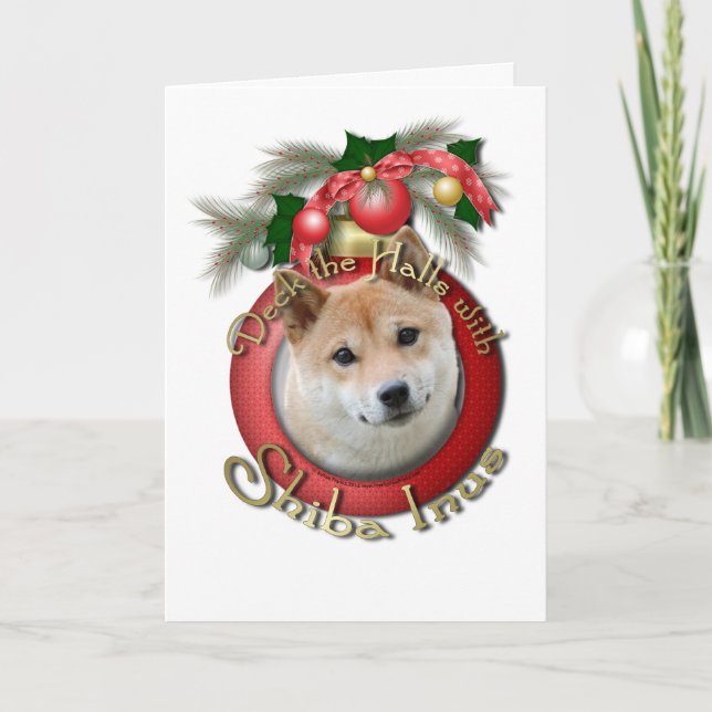 Navidad - cubierta los pasillos - Shiba Inu (Anverso)