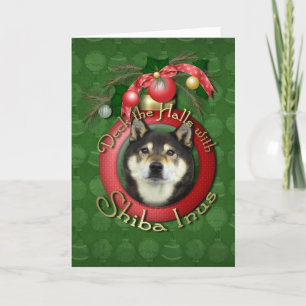Navidad - cubierta los pasillos - Shiba Inus -