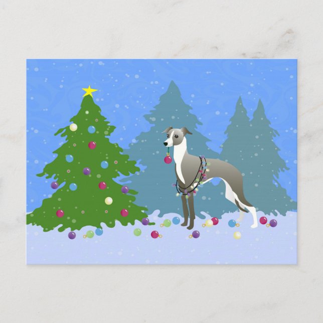 Navidad de adornamiento Tre de Whippet del galgo (Anverso)