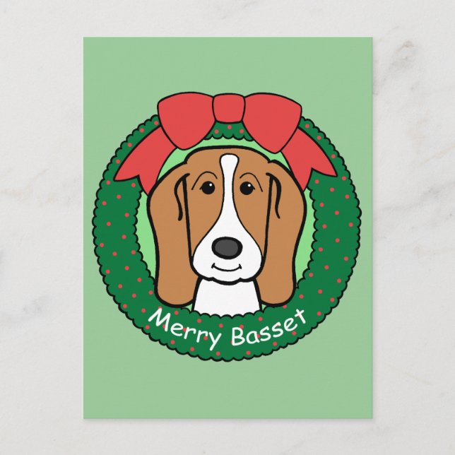 Navidad de Basset Hound (Anverso)