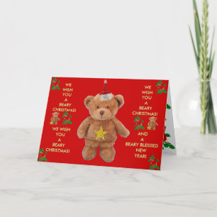 ¡NAVIDAD DE BEARY! Tarjeta de felicitación
