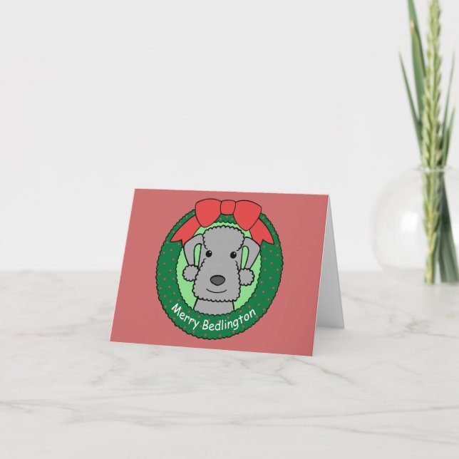 Navidad de Bedlington Terrier (Anverso)
