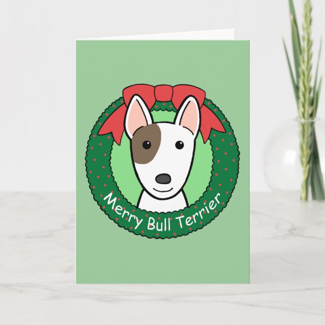 Navidad de bull terrier (Anverso)