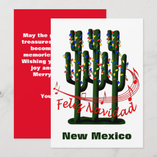 Navidad de Cactus de Nuevo México Feliz Navidad Fi
