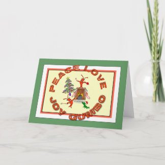 Navidad de Cajun del Gumbo del amor de la paz