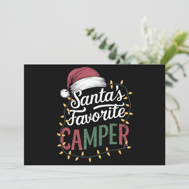 Navidad de Camping Regalo Favorito de Santa Campis (Anverso de pie)