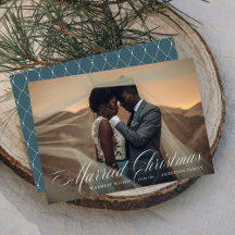 Navidad de Casados | Tarjeta de Foto de Vacaciones