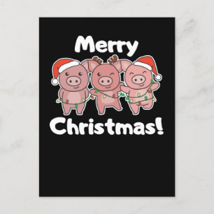 Navidad de cerdo Cerdos lindos Feliz Navidad