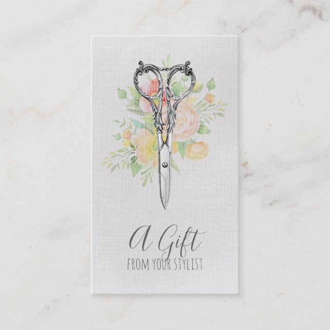 navidad de certificado de regalo de peluquería (Anverso)