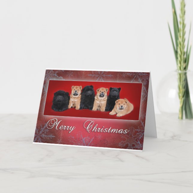 Navidad de Chow-chow_kartka (Anverso)
