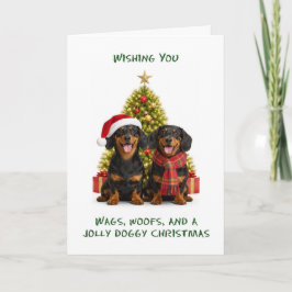 Navidad de Dashund Dogs