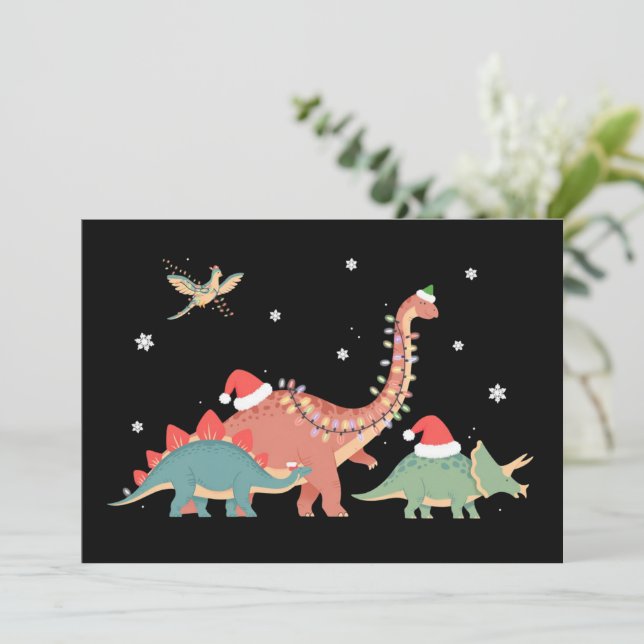 Navidad de dinosaurio Amante de dinosaurios Xmas  (Anverso de pie)