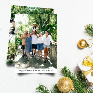 Navidad de foto de tres familias manuscrita modern