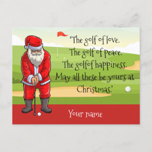 Navidad de golf con la bendición de Santa Claus en