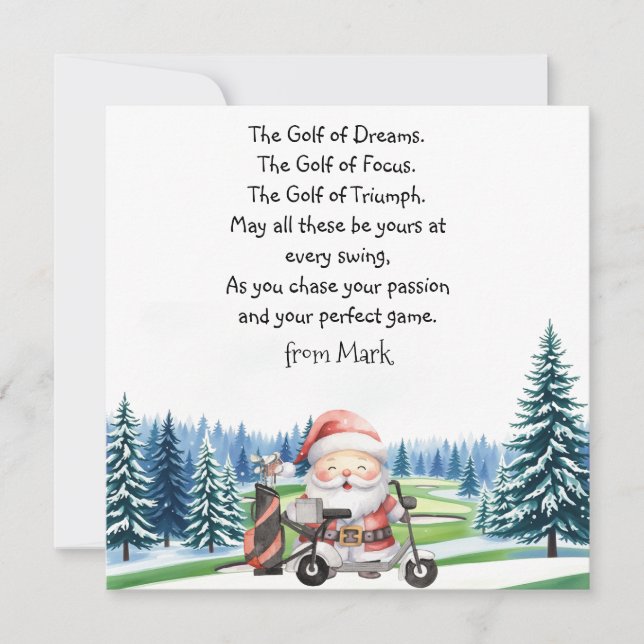 Navidad de golf con la bendición de Santa Claus Fi (Anverso)