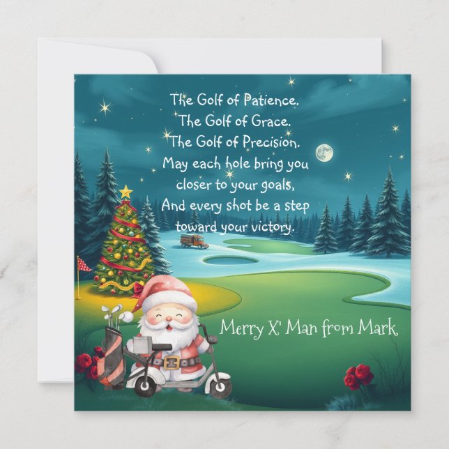 Navidad de golf con la bendición de Santa Claus Fi (Anverso)