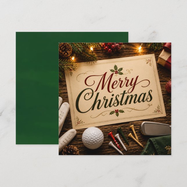 Navidad de golf con pelota de golf  (Anverso / Reverso)