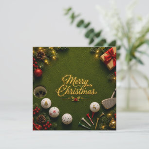 Navidad de golf con pelota de golf