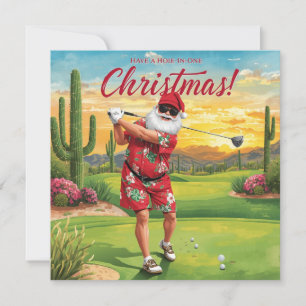 Navidad de golf desde el estado soleado con Santa