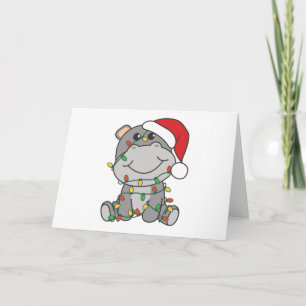 Navidad de hipopótamos Animales de invierno Hipopó