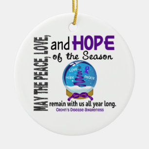 Navidad de la enfermedad de Crohns 3 ornamentos