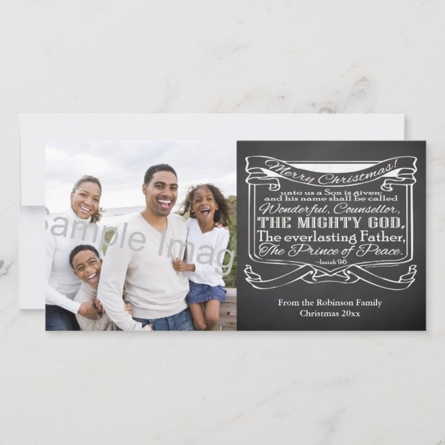 Navidad de la escritura de la pizarra (Anverso)