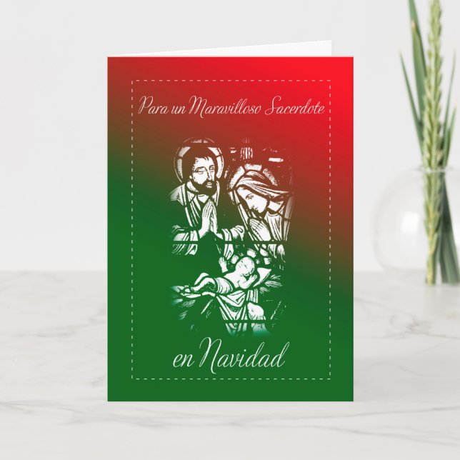Navidad de la natividad para el sacerdote, español (Anverso)