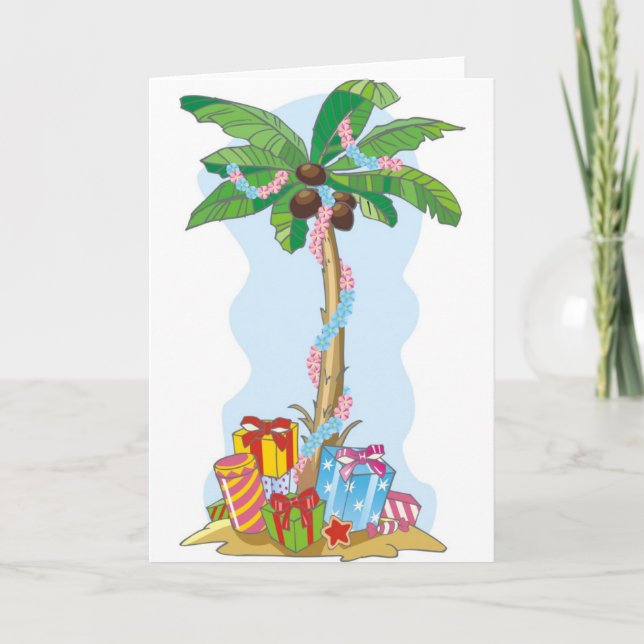Navidad de la palmera con los regalos (Anverso)