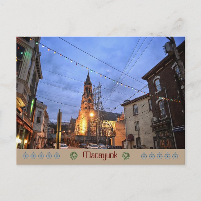 Navidad de la Postal-Manayunk-Iglesia de (Anverso)