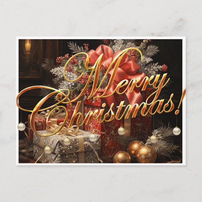 Navidad de la tarjeta postal navideña (Anverso)