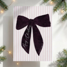 Navidad de lazo de terciopelo ciruela oversized el