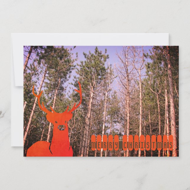 Navidad de los años 70 con renos retro (Anverso)