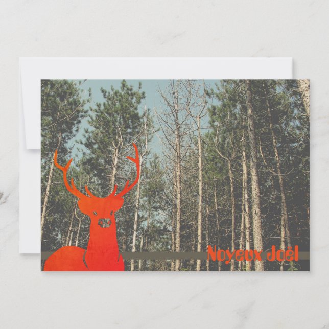 Navidad de los años 70 con renos retro (Anverso)