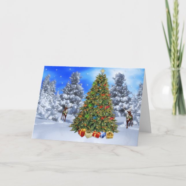 Navidad de los ciervos del vintage (Anverso)